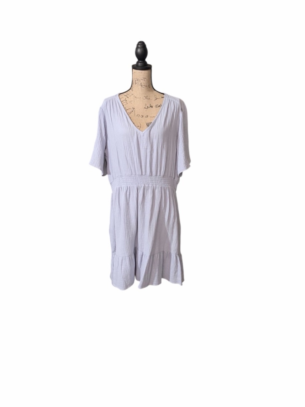 Knox Rose Boho‎ V-Neck Tiered Short Dress